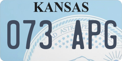 KS license plate 073APG