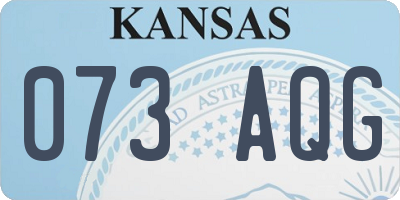 KS license plate 073AQG