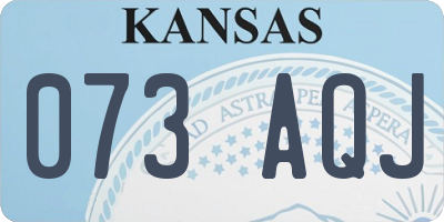 KS license plate 073AQJ