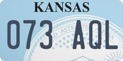 KS license plate 073AQL