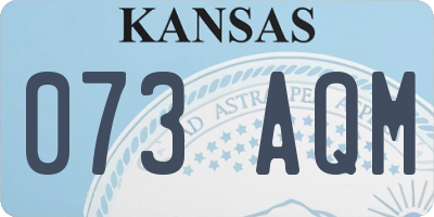 KS license plate 073AQM