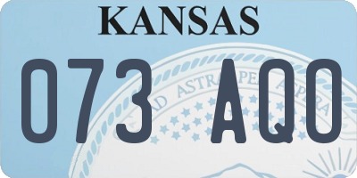 KS license plate 073AQO