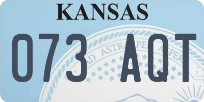 KS license plate 073AQT