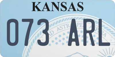 KS license plate 073ARL