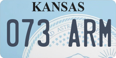KS license plate 073ARM