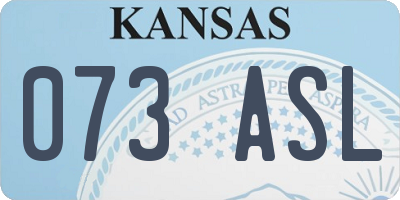 KS license plate 073ASL
