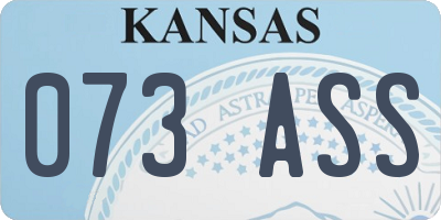KS license plate 073ASS