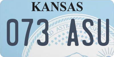 KS license plate 073ASU