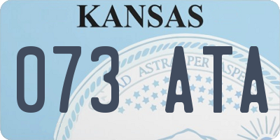 KS license plate 073ATA