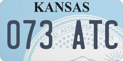 KS license plate 073ATC