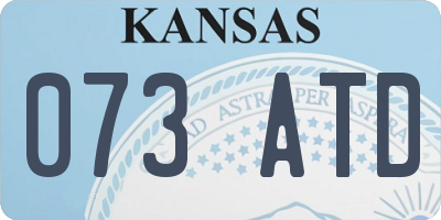 KS license plate 073ATD