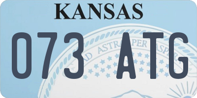 KS license plate 073ATG