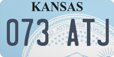 KS license plate 073ATJ