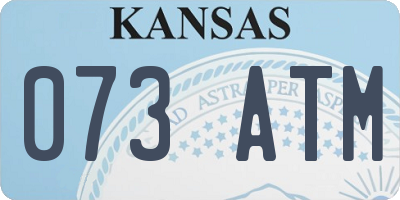 KS license plate 073ATM
