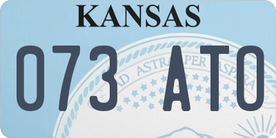 KS license plate 073ATO