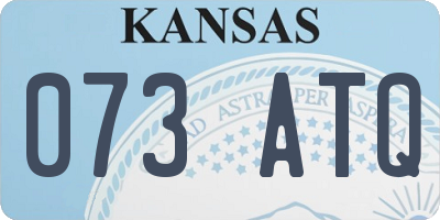 KS license plate 073ATQ