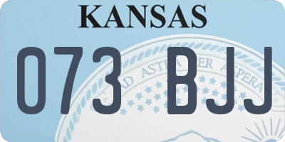 KS license plate 073BJJ