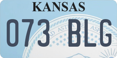 KS license plate 073BLG