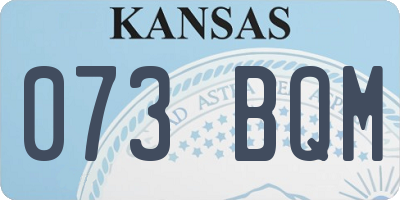 KS license plate 073BQM