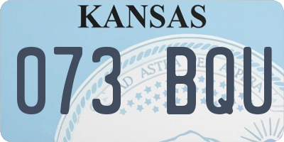 KS license plate 073BQU