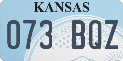 KS license plate 073BQZ
