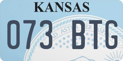 KS license plate 073BTG
