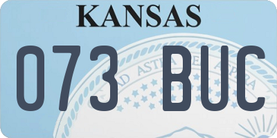 KS license plate 073BUC