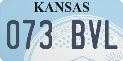 KS license plate 073BVL