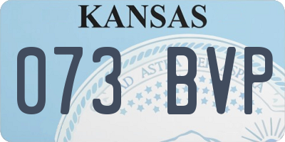 KS license plate 073BVP