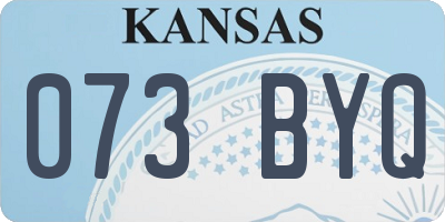 KS license plate 073BYQ