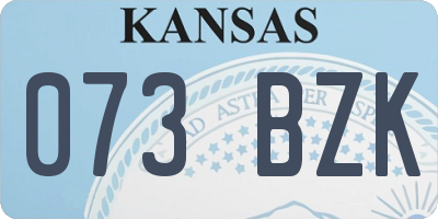 KS license plate 073BZK