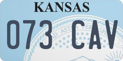 KS license plate 073CAV