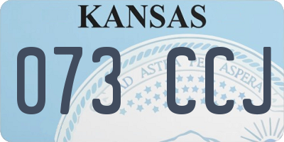 KS license plate 073CCJ