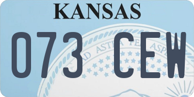 KS license plate 073CEW