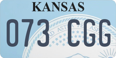 KS license plate 073CGG