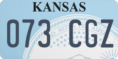 KS license plate 073CGZ