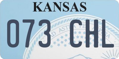 KS license plate 073CHL