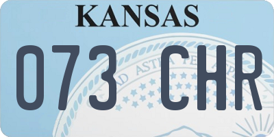KS license plate 073CHR