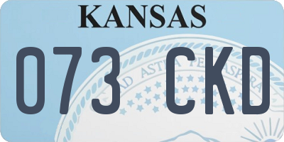 KS license plate 073CKD