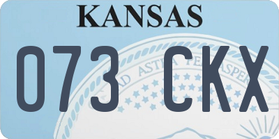 KS license plate 073CKX