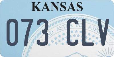 KS license plate 073CLV