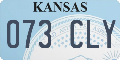KS license plate 073CLY