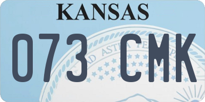 KS license plate 073CMK