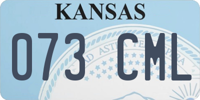 KS license plate 073CML