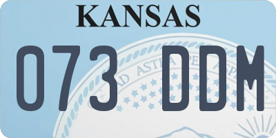 KS license plate 073DDM