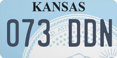 KS license plate 073DDN