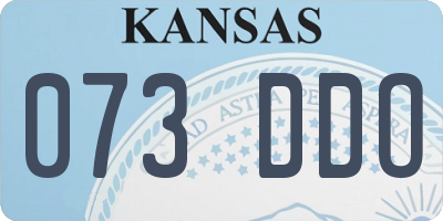 KS license plate 073DDO