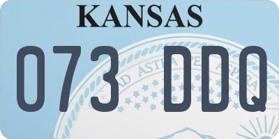 KS license plate 073DDQ