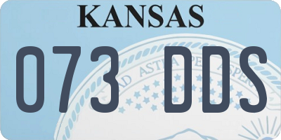KS license plate 073DDS