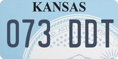 KS license plate 073DDT